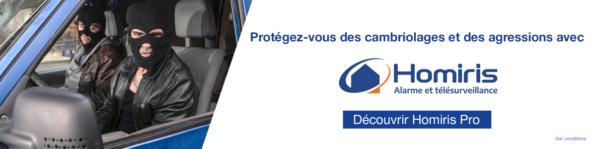 Protégez vous des cambriolages et des agressions avec Homiris.