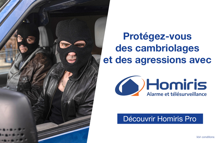 Protégez vous des cambriolages et des agressions avec Homiris.