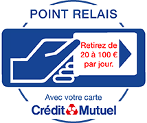 Point relais : Retirez de 20 a 100 euros par jour avec votre carte Crédit Mutuel