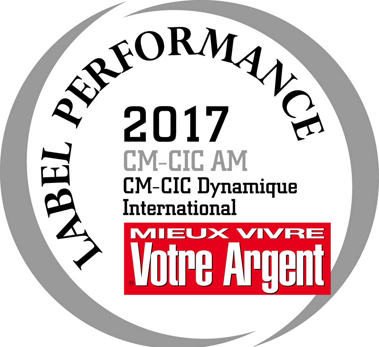 Label Performance 2017 CM-CIC Dynamique International Mieux Vivre Votre Argent
