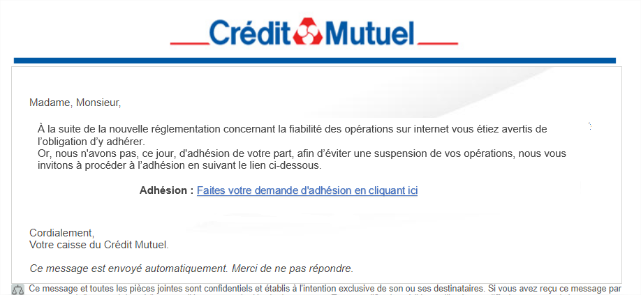 Phishing : signaler un email frauduleux - Crédit Mutuel ...
