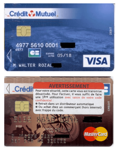 Carte crédit Carte débit différence