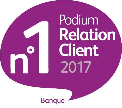 1er Prix du Podium de la Relation Client® dans le secteur Banque*.