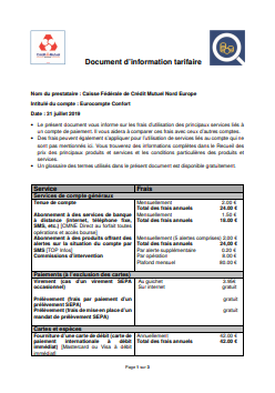 Document d'Information Tarifaire